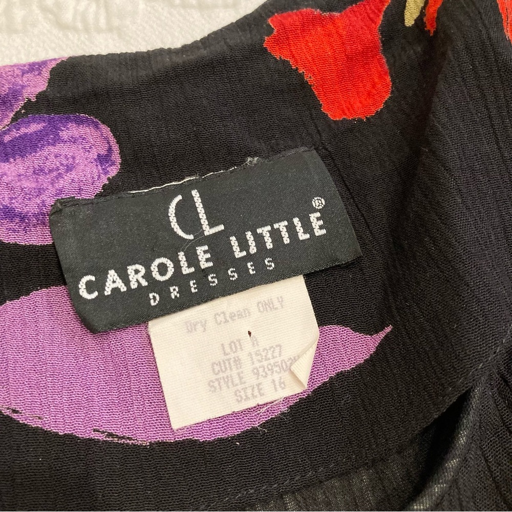 Vintage 90s Carole Little bright floral Artsy maxi dress size 16 - Picture 6 of 15